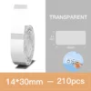 Niimbot 210 Αυτοκόλλητες Ετικέτες σε Ρολό 14x30 mm διάφανες