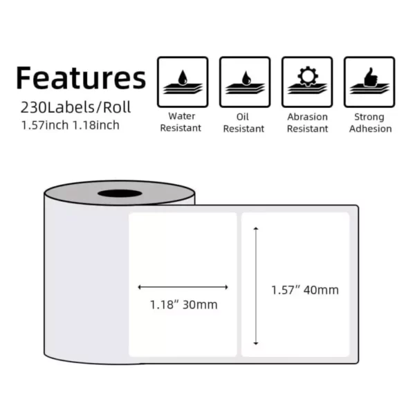Phomemo Ετικέτες διάφανες 40x30 mm