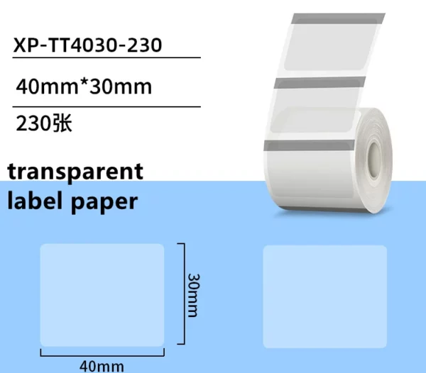 Phomemo Ετικέτες διάφανες 40x30 mm