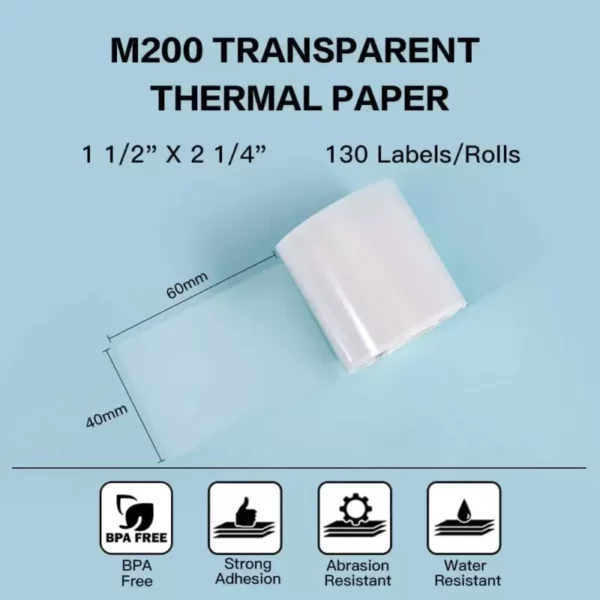 Phomemo Ετικέτες διάφανες 40x60 mm