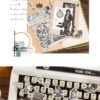 Vintage Μονόχρωμα Αυτοκόλλητα για Bullet Journals