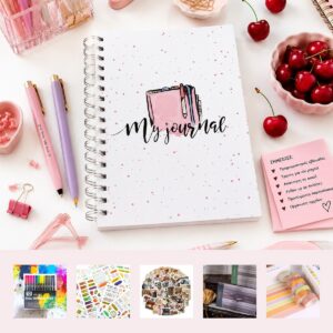 BACK TO JOURNALING KIT: ημερολόγιο, 12 μαρκαδόροι, τρία σετ αυτοκόλλητα και washi tape
