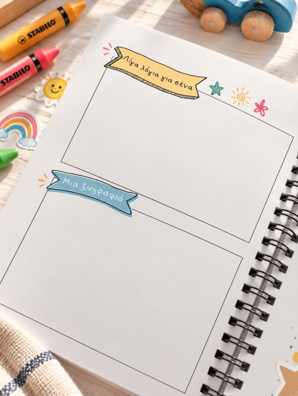 Cozy Greek Scrapbook Journal Page ΟΙ ΣΥΝΕΝΤΕΥΞΕΙΣ ΜΟΥ - Journal Γενεθλίων
